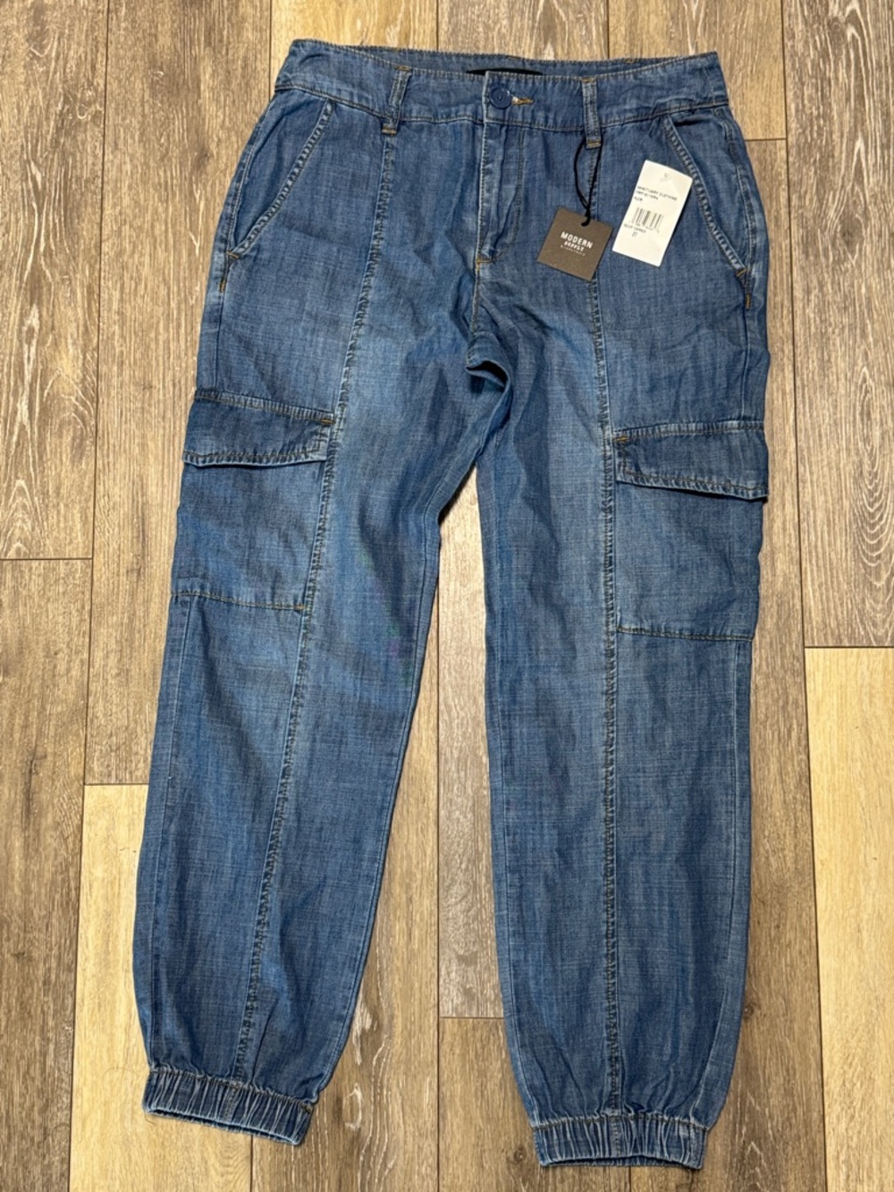 Ladies Modern Supply  Blue Cargo Jogger Pants NWT